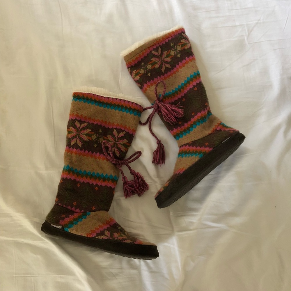 Muk Luks Aztec Slipper Boots